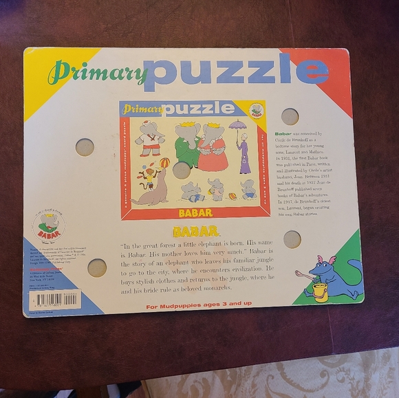 Vintage Babar Board Puzzle Used Condition - Picture 2 of 5